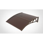 Copertină de Ușă din Aluminiu + Plexiglas 2,7 mm - 100 x 150 cm