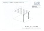 Pergola pentru perete, aluminiu + policarbonat 312 x 254 x 206 /250 cm - imagine 6